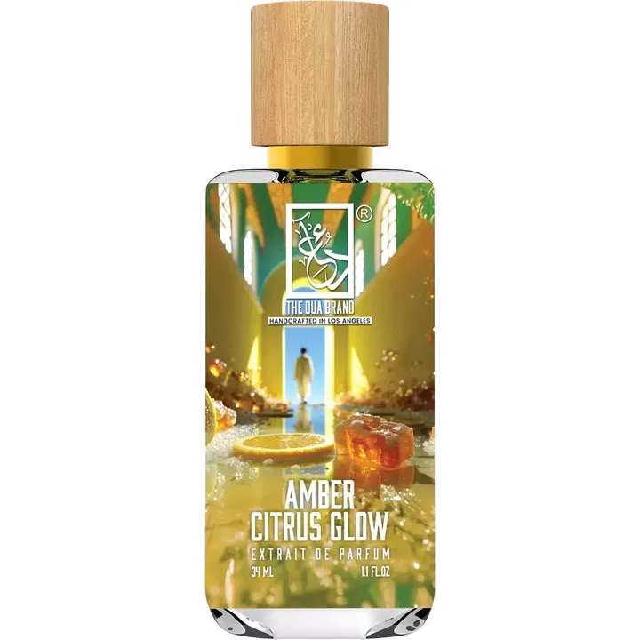 The Dua Brand Amber Citrus Glow perfume bottle