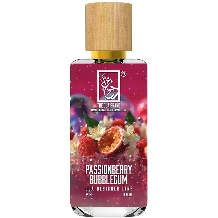 The Dua Brand Passionberry Bubblegum perfume bottle