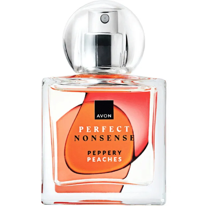 Avon Peppery Peaches perfume bottle