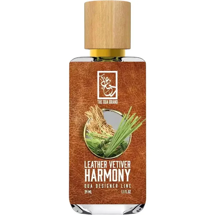 The Dua Brand Leather Vetiver Harmony perfume bottle