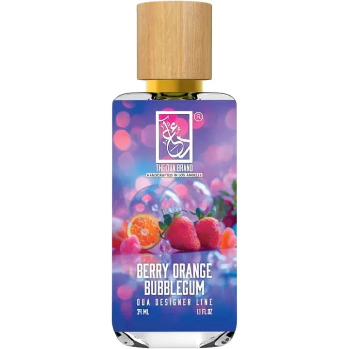The Dua Brand Berry Orange Bubblegum perfume bottle