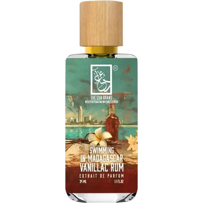 The Dua Brand Swimming in Madagascar Vanillac Rum perfume bottle
