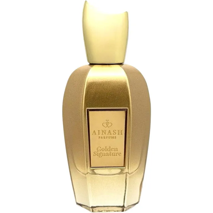 Ainash Parfums Golden Signature parfüm şişesi