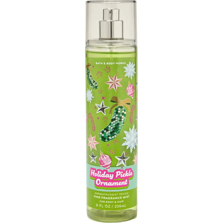 Bath & Body Works Holiday Pickle Ornament perfume bottle