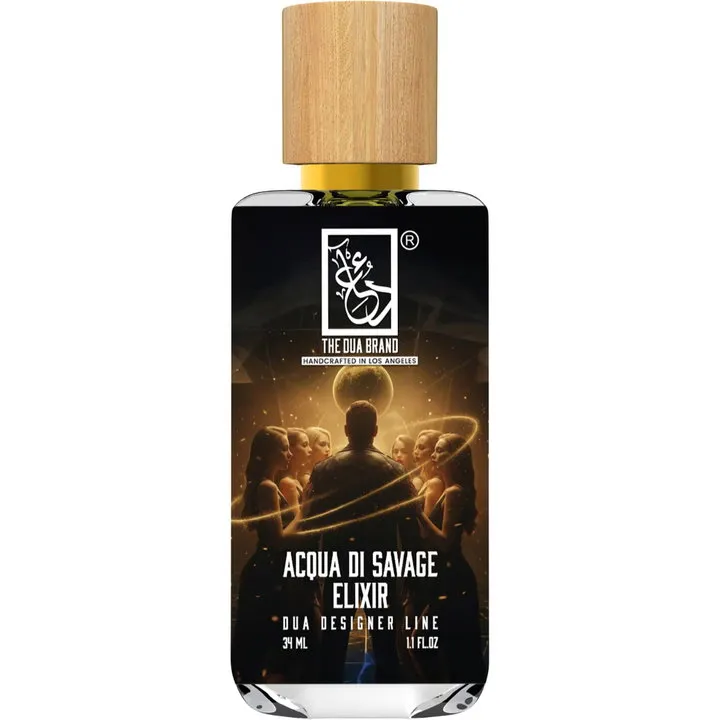 The Dua Brand Acqua di Savage Elixir perfume bottle