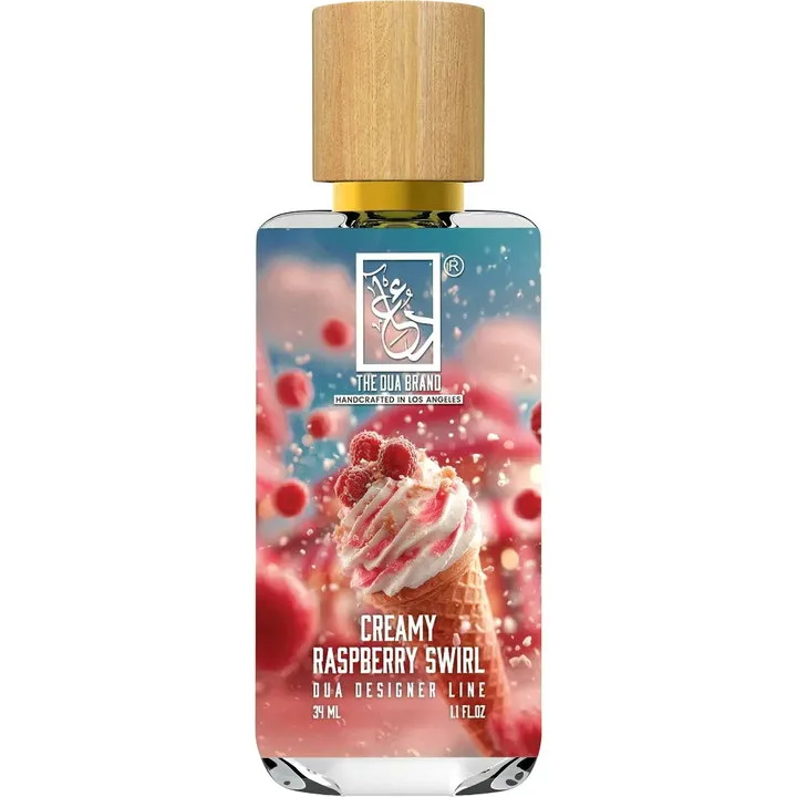 The Dua Brand Creamy Raspberry Swirl perfume bottle