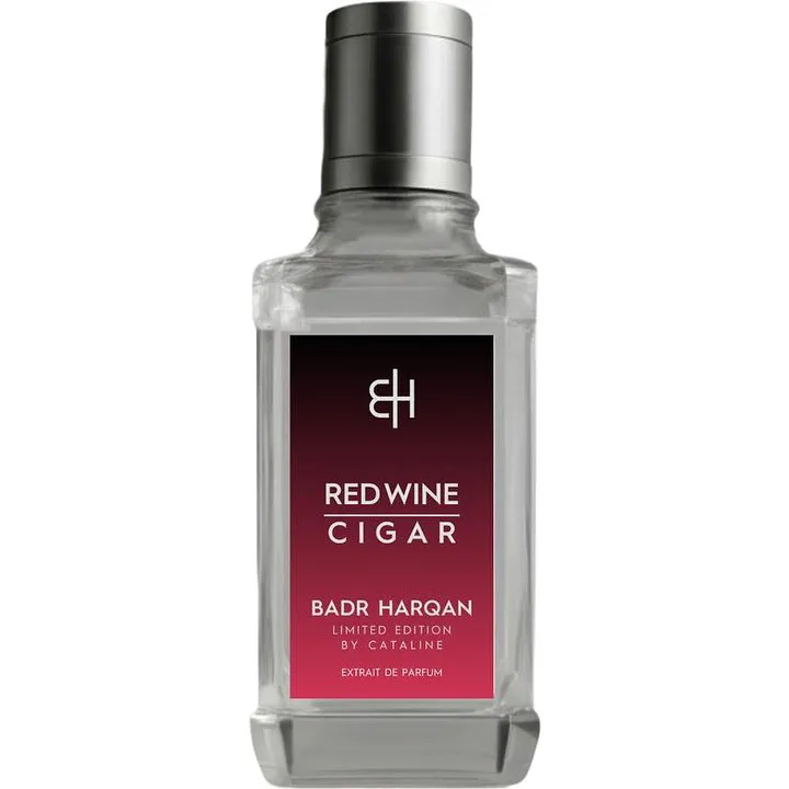 Badr Harqan Red Wine Cigar perfume bottle