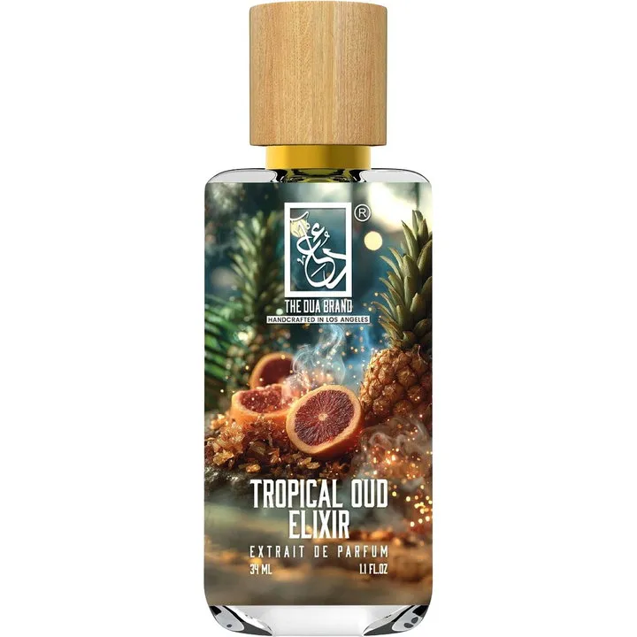 The Dua Brand Tropical Oud Elixir perfume bottle