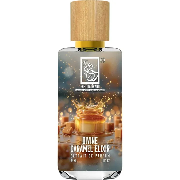 The Dua Brand Divine Caramel Elixir perfume bottle