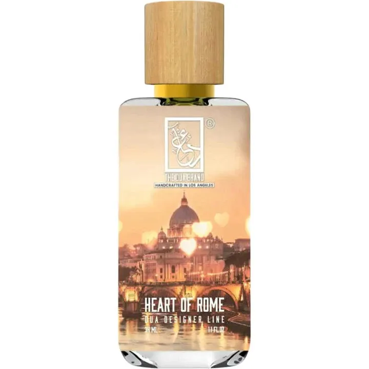 The Dua Brand Heart of Rome Green perfume bottle