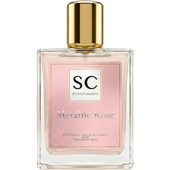 Scentiments Metallic Rose perfume bottle