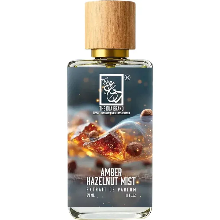 The Dua Brand Amber Hazelnut Mist perfume bottle