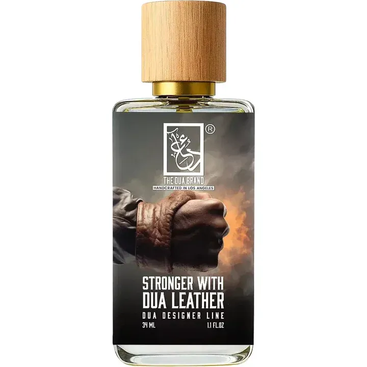 The Dua Brand Stronger with Dua Leather perfume bottle