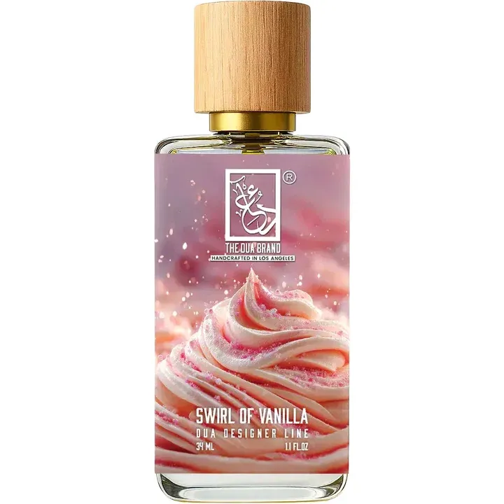 The Dua Brand Swirl of Vanilla perfume bottle