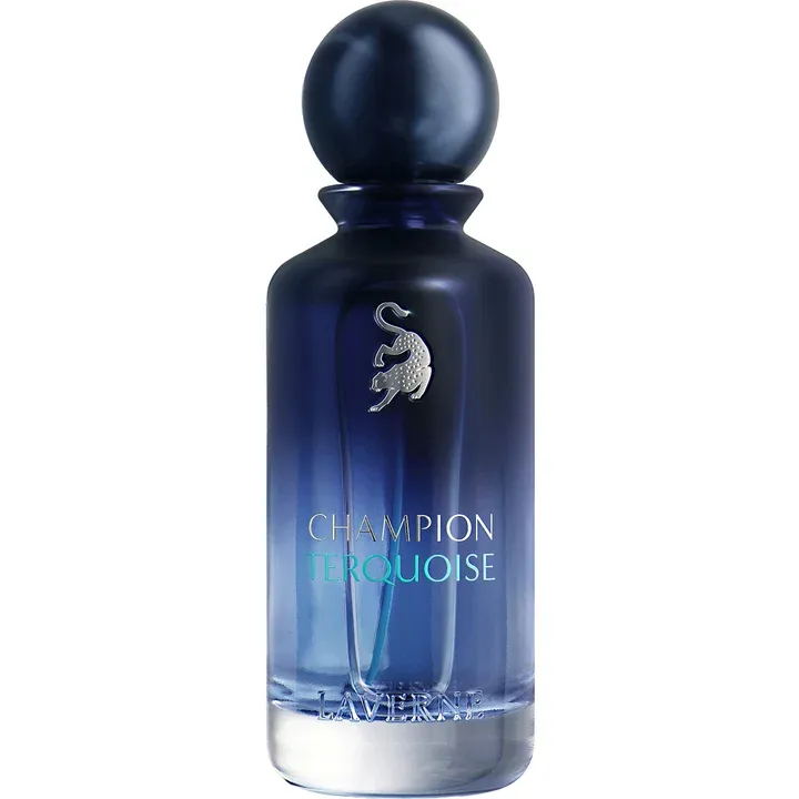 Laverne Champion Turquoise perfume bottle