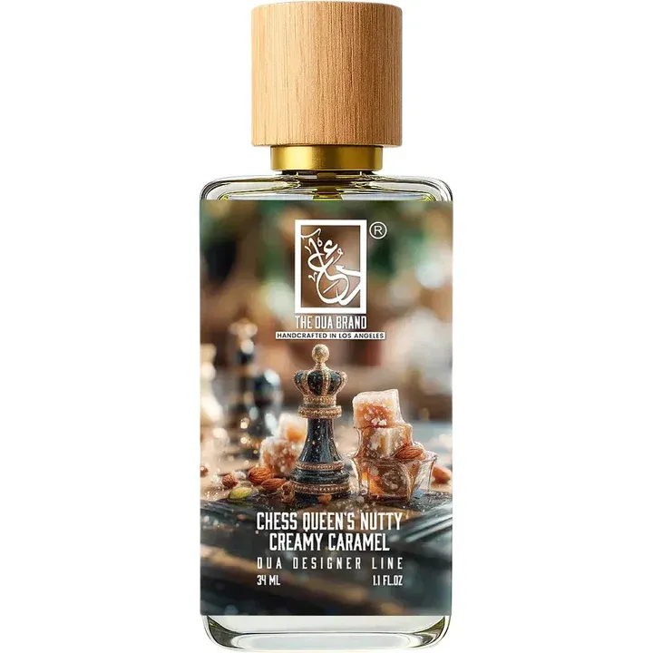 The Dua Brand Chess Queen's Nutty Creamy Caramel perfume bottle