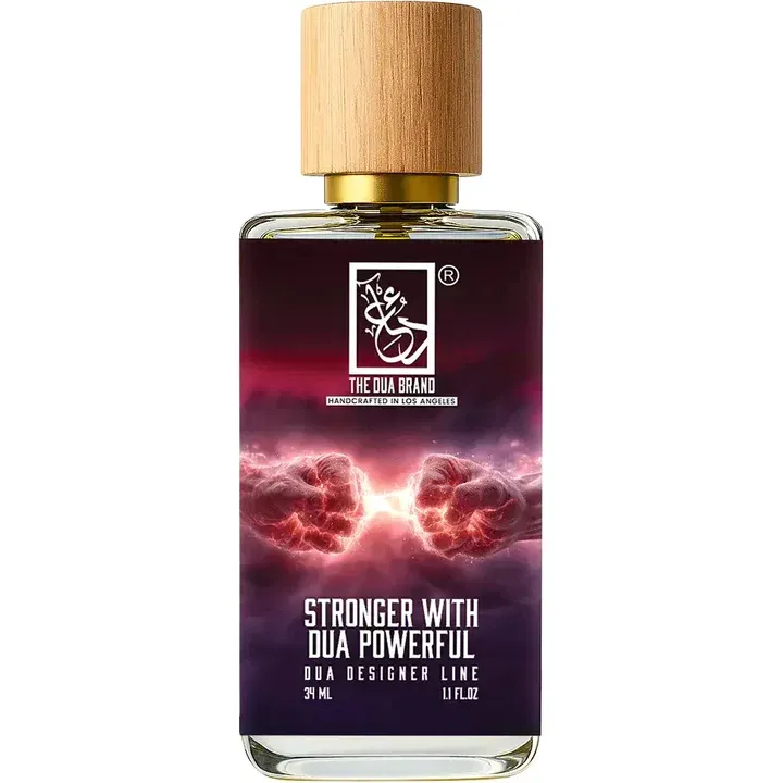 The Dua Brand Stronger with Dua Powerful perfume bottle