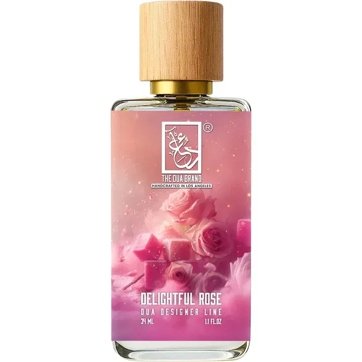 The Dua Brand Delightful Rose perfume bottle