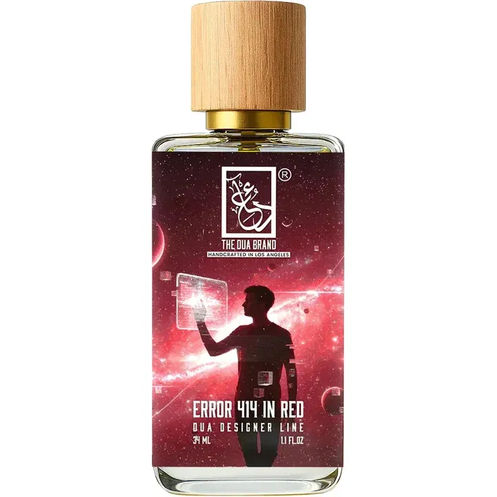 The Dua Brand Error 414 in Red perfume bottle