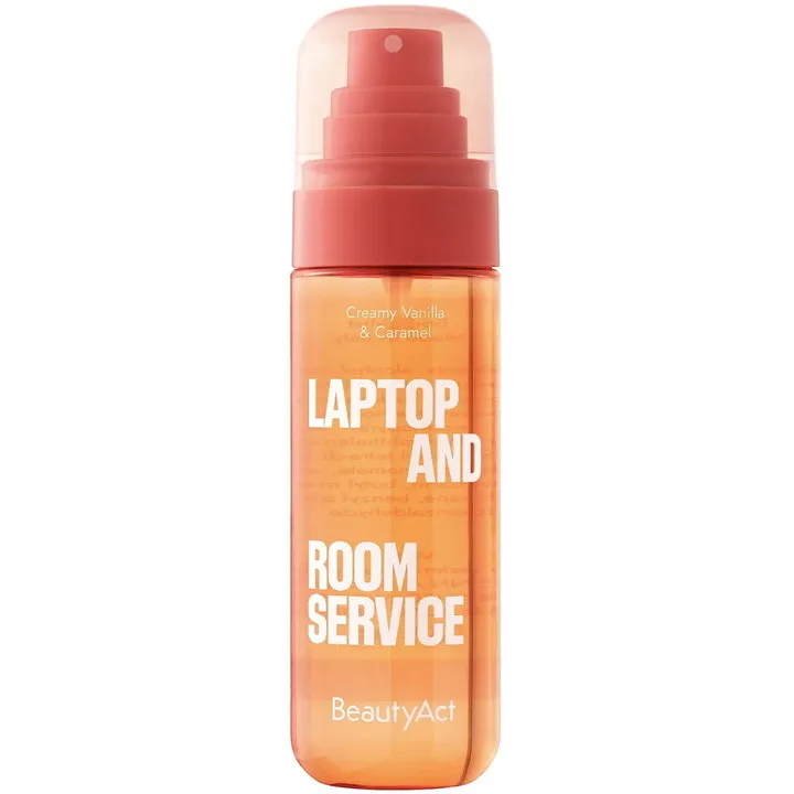 BeautyAct Laptop and Room Service perfume bottle