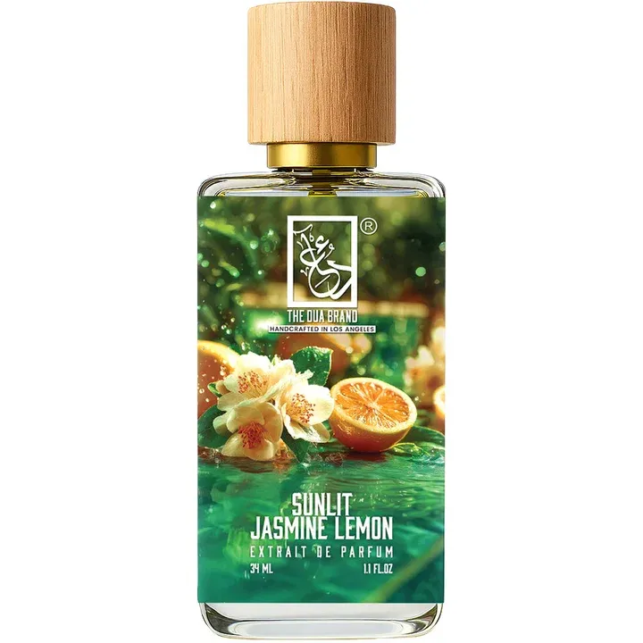 The Dua Brand Sunlit Jasmine Lemon perfume bottle