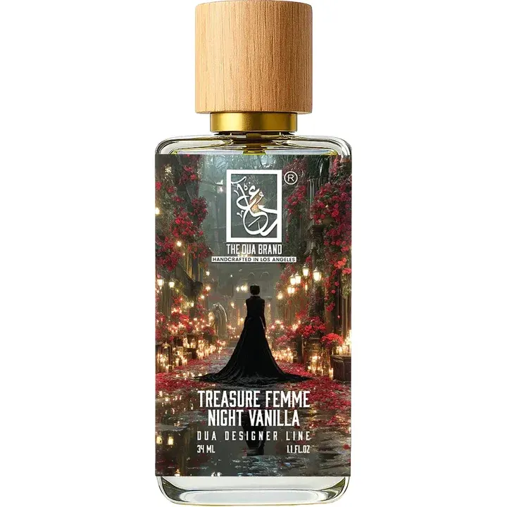 The Dua Brand Treasure Femme Night Vanilla perfume bottle