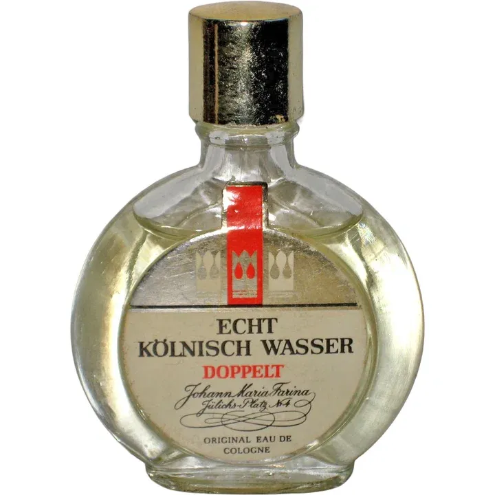 Johann Maria Farina Jülichs-Platz No. 4 Echt Kölnisch Wasser Doppelt parfüm şişesi