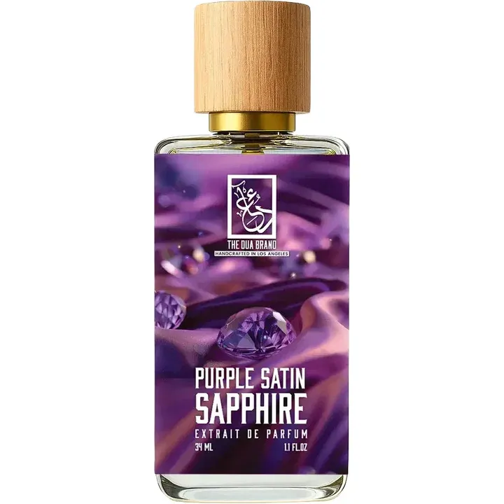 The Dua Brand Purple Satin Sapphire perfume bottle