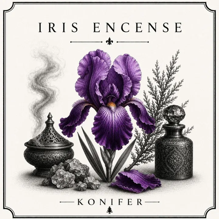 Konifer Iris Encense parfüm şişesi