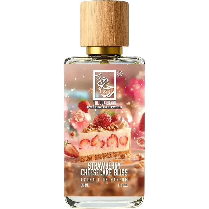 The Dua Brand Strawberry Cheesecake Bliss perfume bottle
