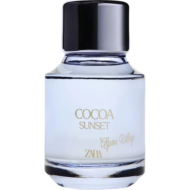 Zara Cocoa Sunset Alpine Village perfume bottle