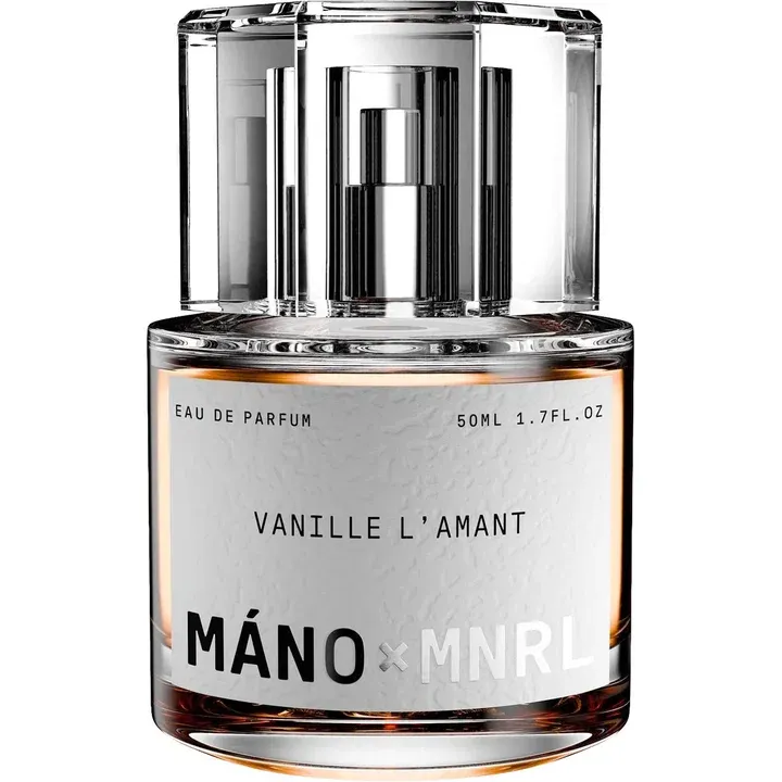 MÁNO × MNRL Vanille L'Amant perfume bottle