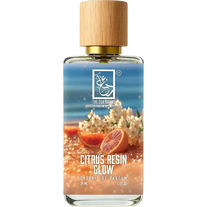 The Dua Brand Citrus Resin Glow perfume bottle