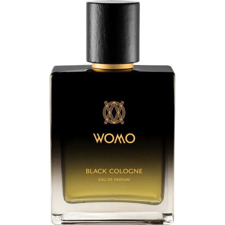Womo Black Cologne perfume bottle