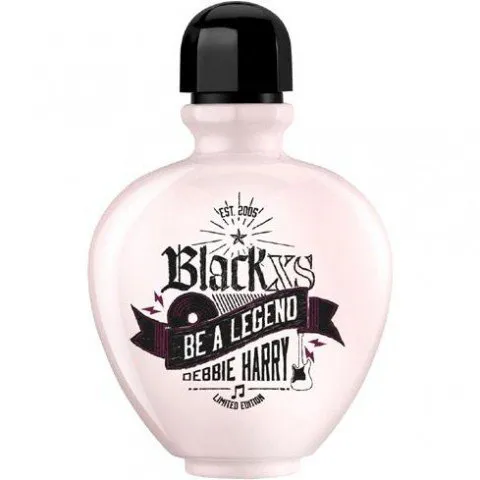 Rabanne Black XS - Be a Legend: Debbie Harry parfüm şişesi