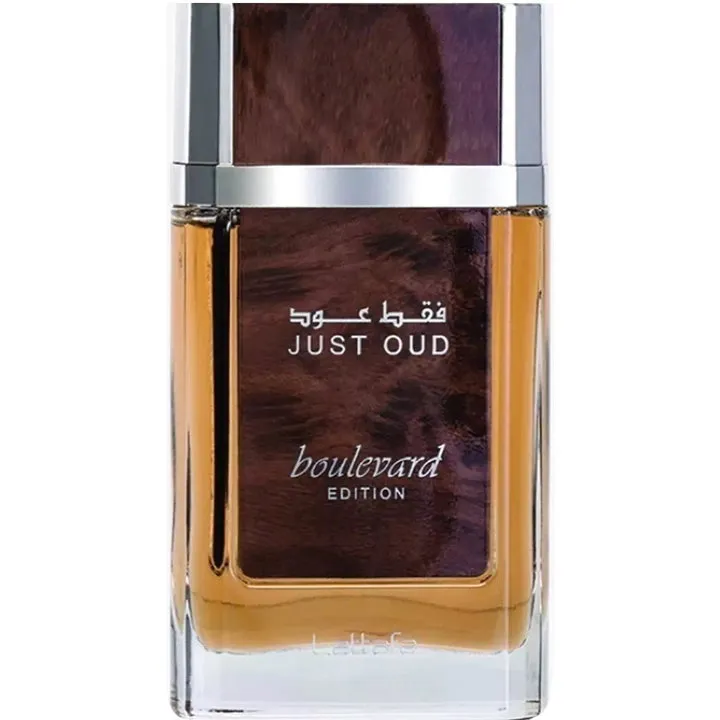 Lattafa Just Oud Boulevard Edition parfüm şişesi