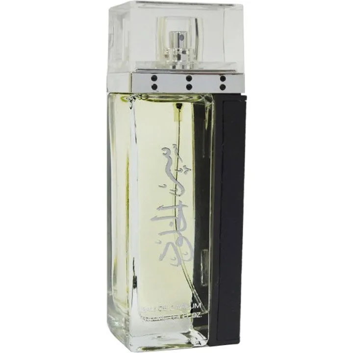 Lattafa Ser Al Khulood Silver perfume bottle
