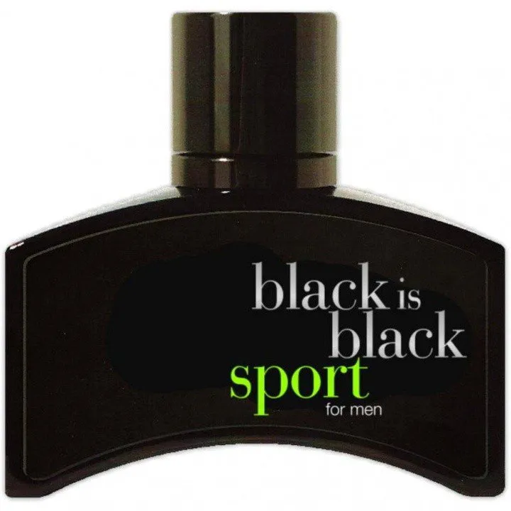 Nu Parfums Black is Black Sport perfume bottle