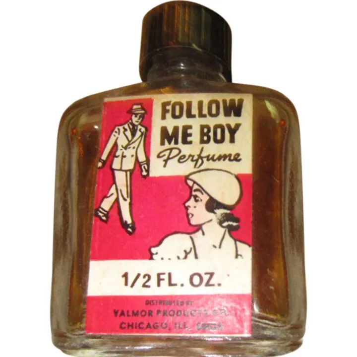 Valmor Products Co. Follow Me Boy perfume bottle