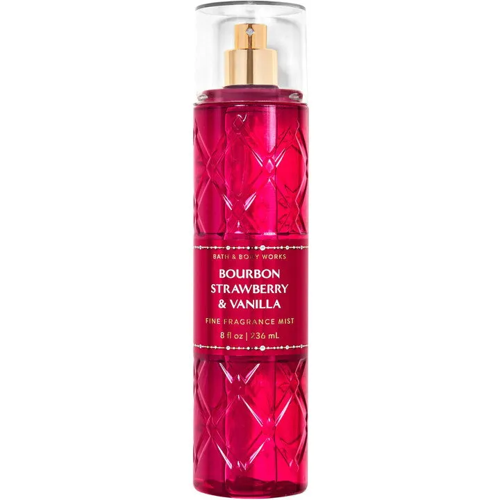 Bath & Body Works Bourbon Strawberry & Vanilla perfume bottle