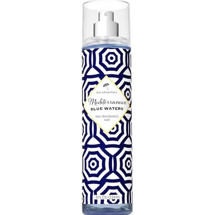 Bath & Body Works Mediterranean Blue Waters perfume bottle