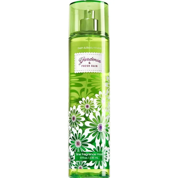 Bath & Body Works Gardenia & Fresh Rain perfume bottle