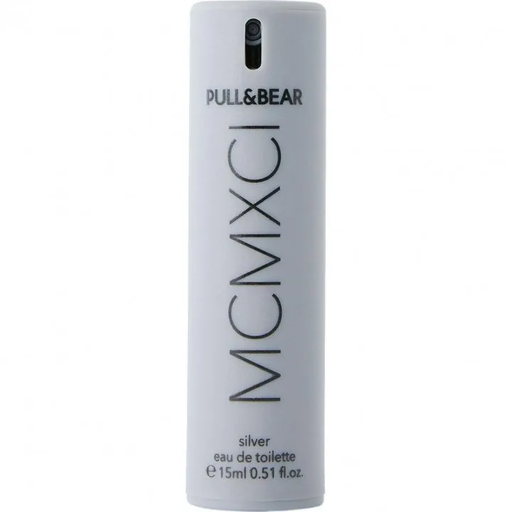 Pull & Bear MCMXCI Silver perfume bottle