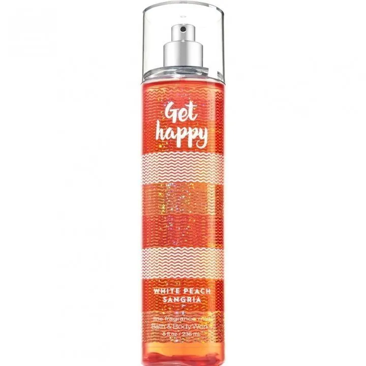 Bath & Body Works Get Happy - White Peach Sangria perfume bottle