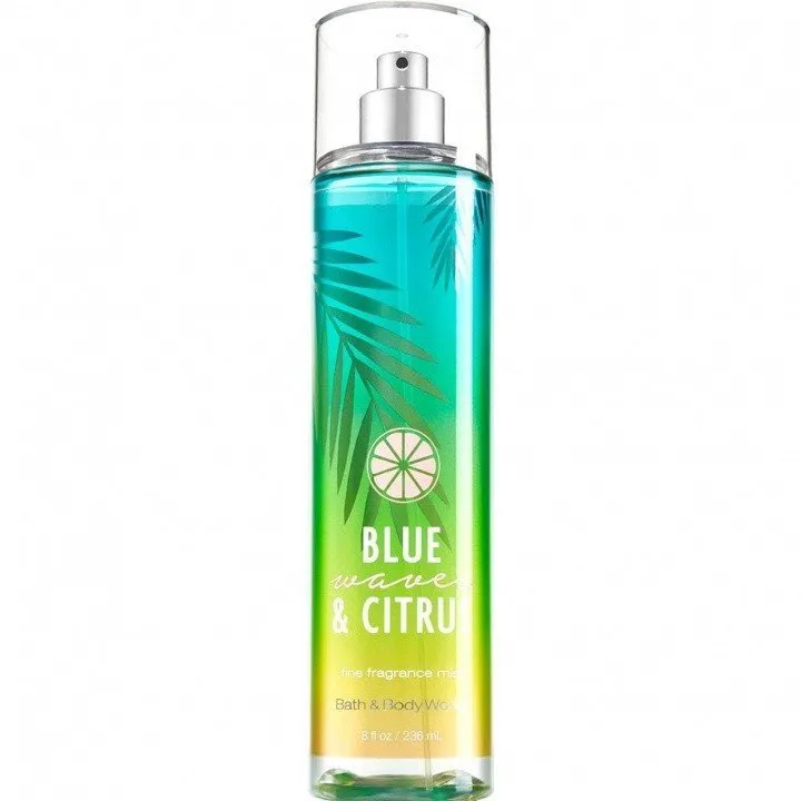 Bath & Body Works Blue Waves & Citrus perfume bottle