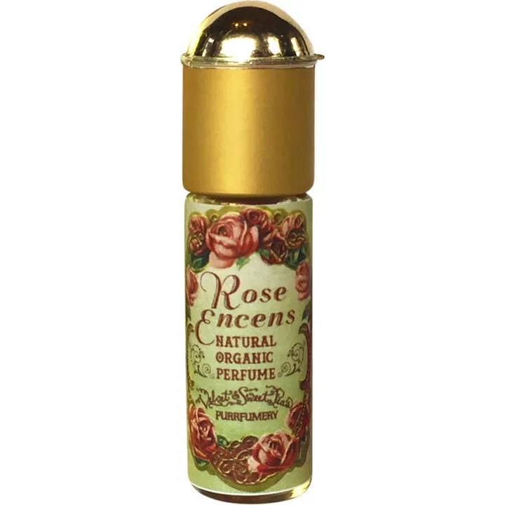 Velvet & Sweet Pea's Purrfumery Rose Encens perfume bottle