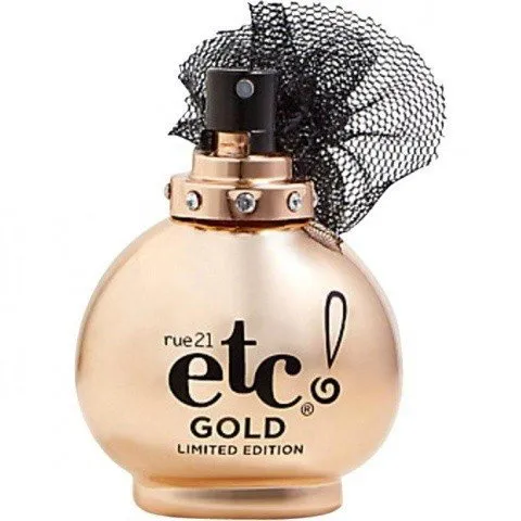 rue21 Etc! Gold perfume bottle
