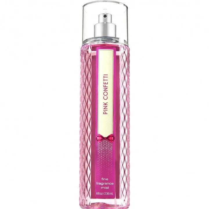 Bath & Body Works Pink Confetti perfume bottle