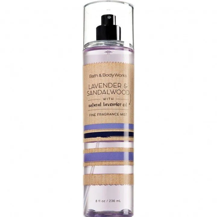 Bath & Body Works Lavender & Sandalwood perfume bottle