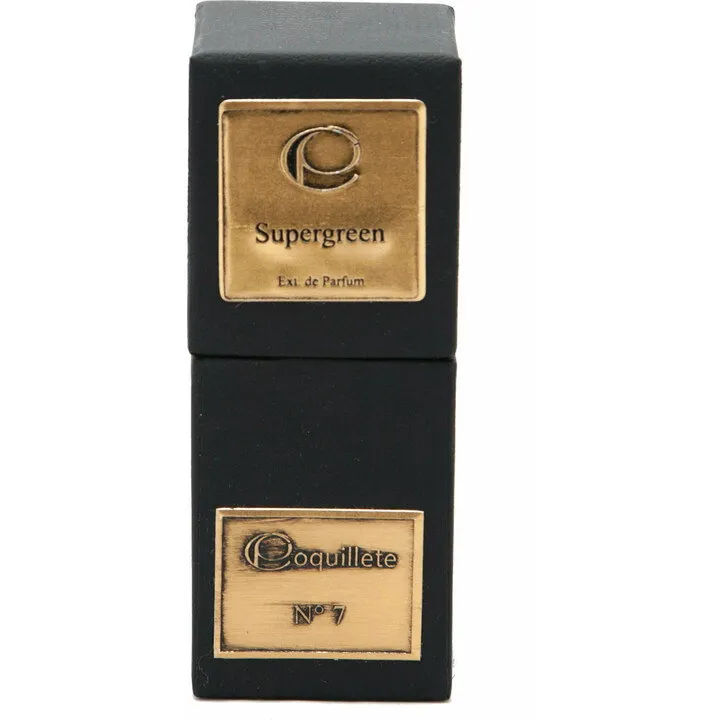 Coquillete Supergreen perfume bottle